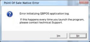Error Initializing Qbpos 