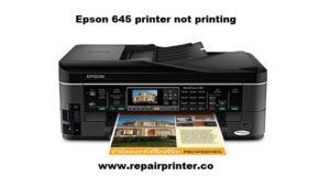 Epson Workforce 645 printer not printing
