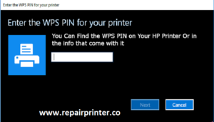 Enter WPS Pin On HP Printer