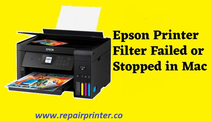 Epson Printer Filter Failed or Stopped in Mac