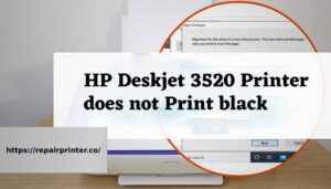 HP Deskjet 3520 printer does not print black