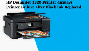 HP DesignJet T520 printer displays printer failure after black ink replaced