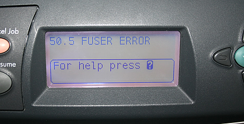HP Printer Fuser Error