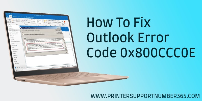Fix Outlook Error 0x800ccc0e