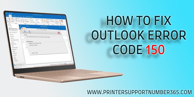 Outlook Error Code 150
