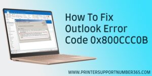 OutLook Error 0x800CCC0B