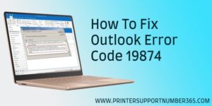 Outlook Error Code 19874