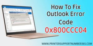Outlook Error Code 0x800CCC04