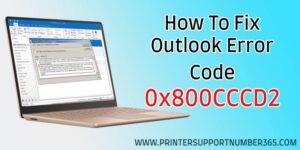 Outlook Error Code 0x800CCCD2