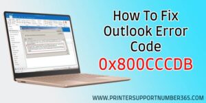 Outlook Error Code 0x800CCCDB