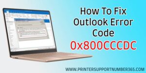 Outlook Error Code 0x800CCCDC