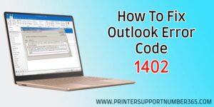Outlook Error Code 1402