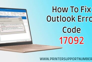 Outlook Error Code 17092