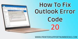 Outlook Error Code 20