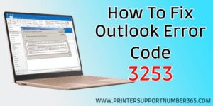 Outlook Error Code 3253