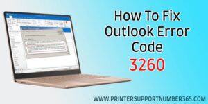Outlook Error Code 3260
